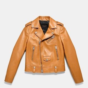 coach moto leather jacket